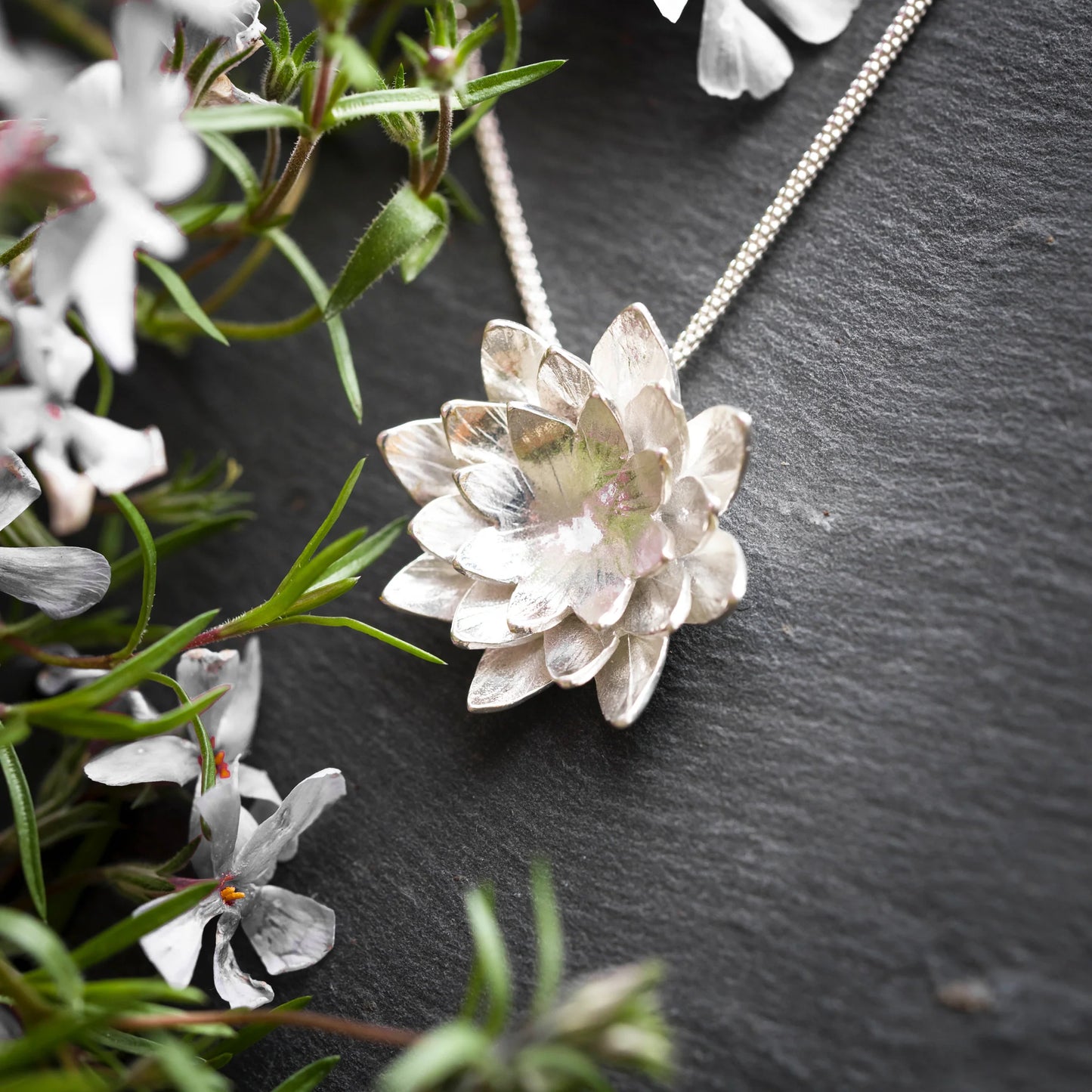 Banshee Silver - Water Lily Pendant/Fairy pendant