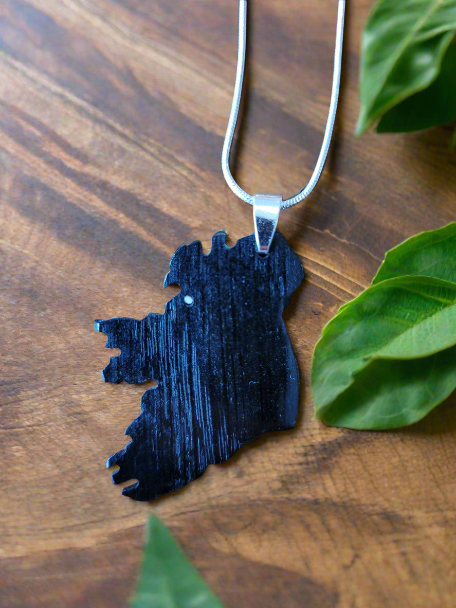Bog Oak Pendant with Fossil - Rossa Byrne