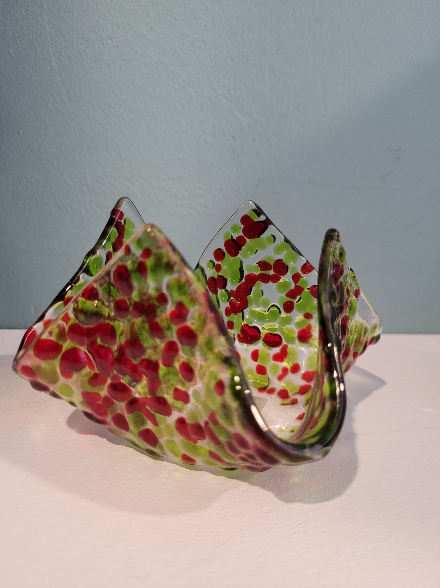 Fused Glass Candle / Trinket Holder - Michelle Brady Studio