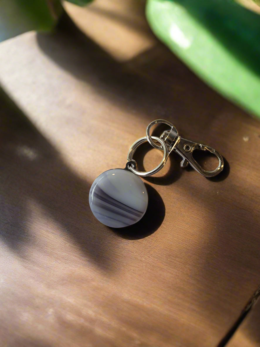 Fused Glass Keyring - Michelle Brady Studio