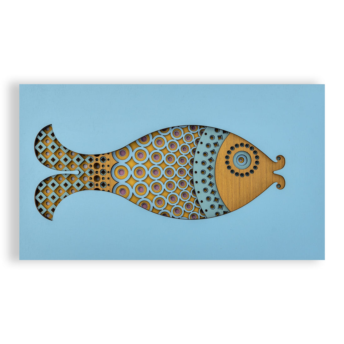 Wall Art - Samantha, geometric fish