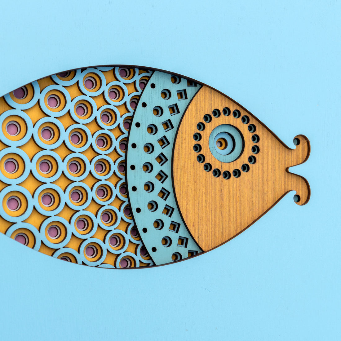 Wall Art - Samantha, geometric fish