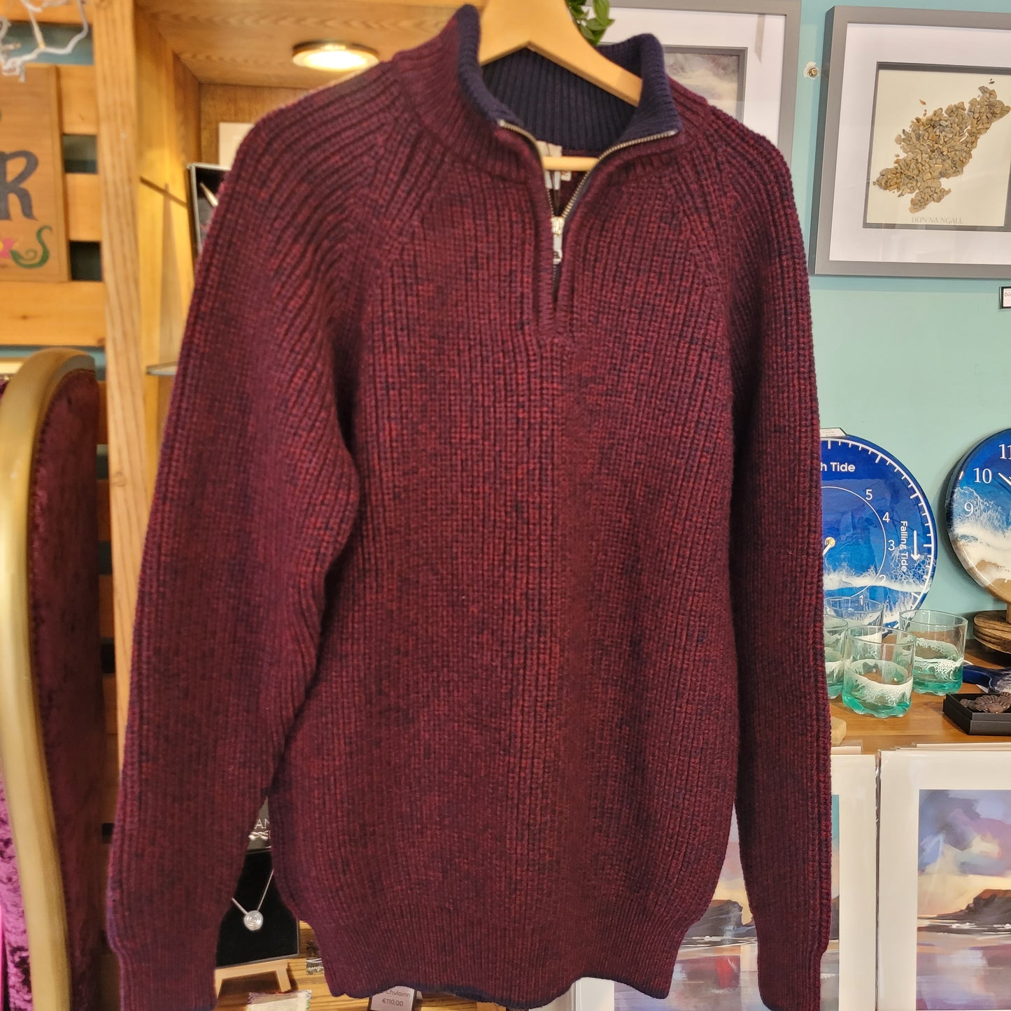 Wool Half Zip Sweater