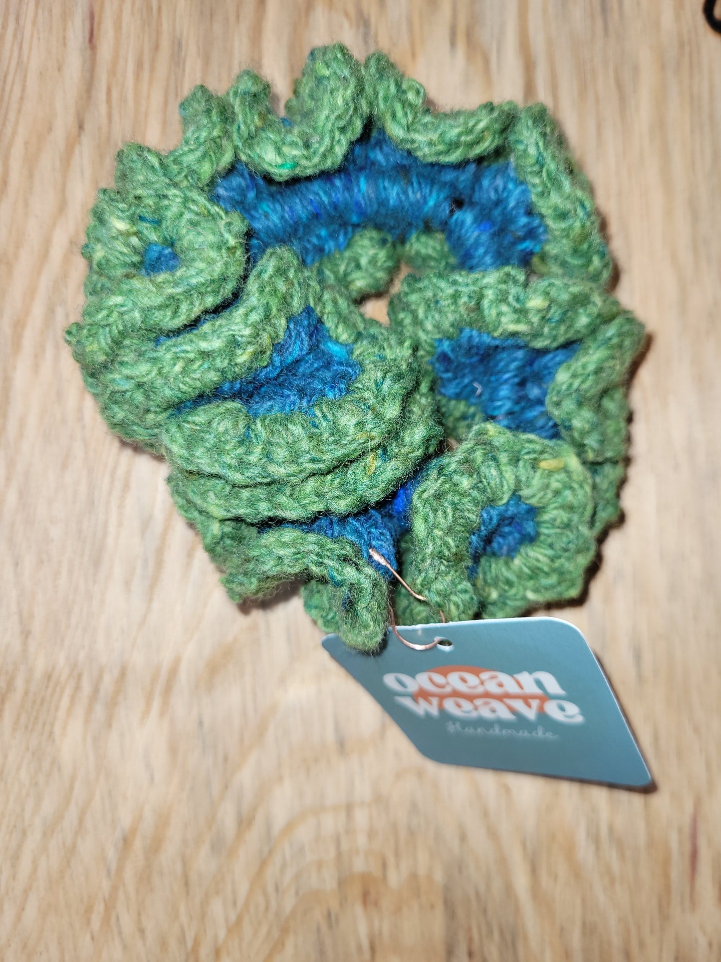 Ocean Weave - Donegal Wool Scrunchie