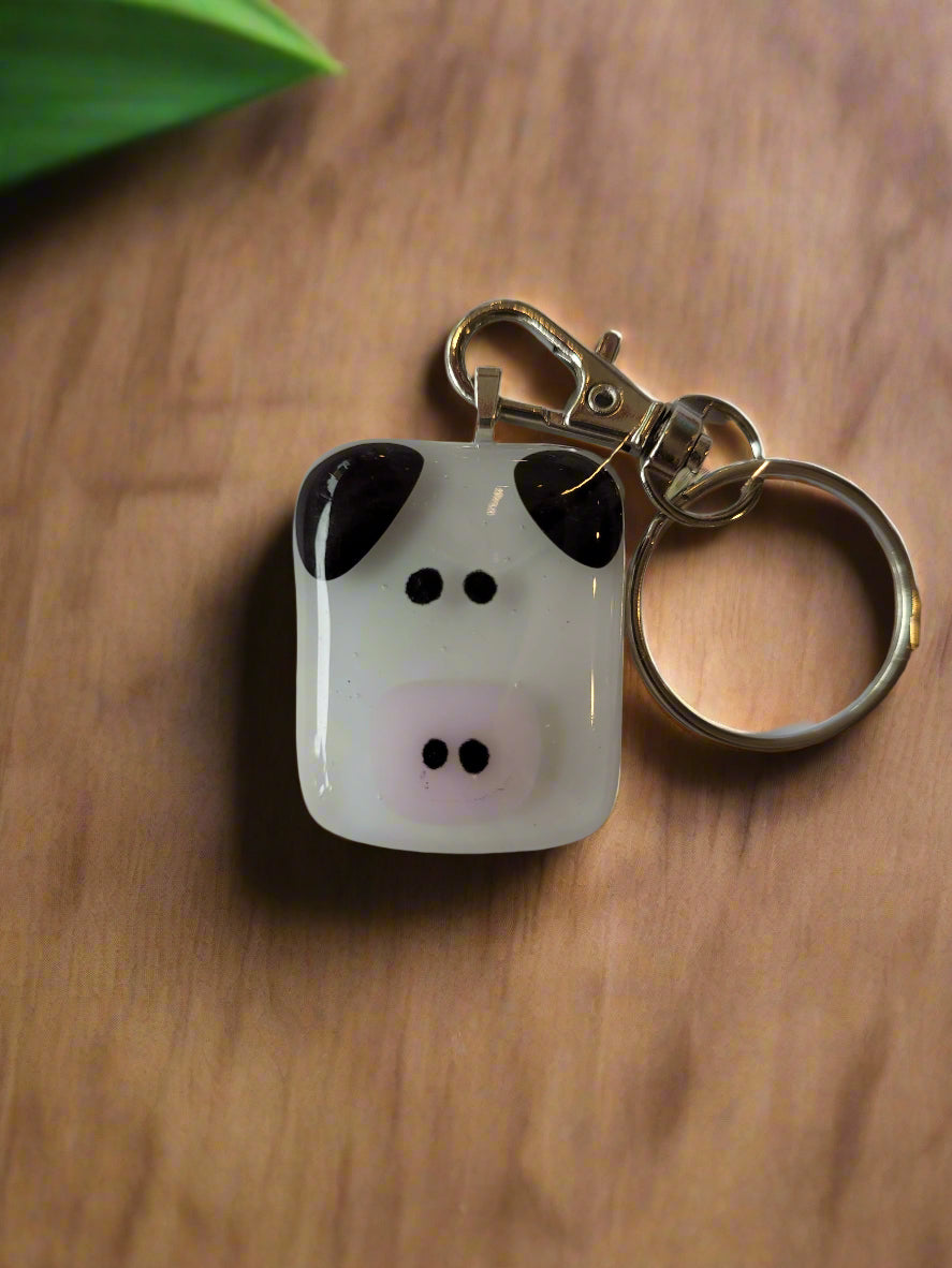 Fused Glass Keyring - Michelle Brady Studio