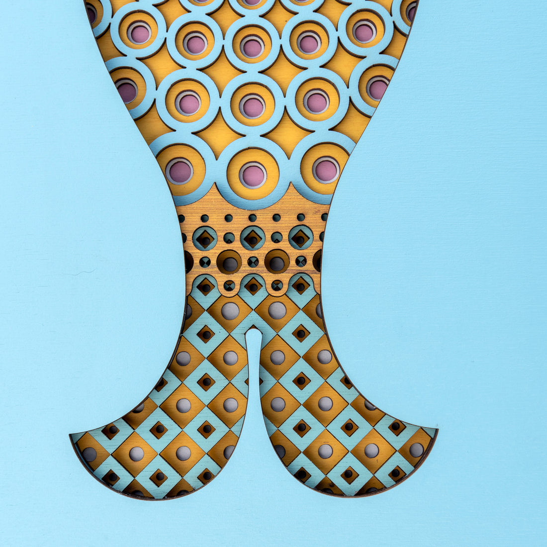 Wall Art - Samantha, geometric fish