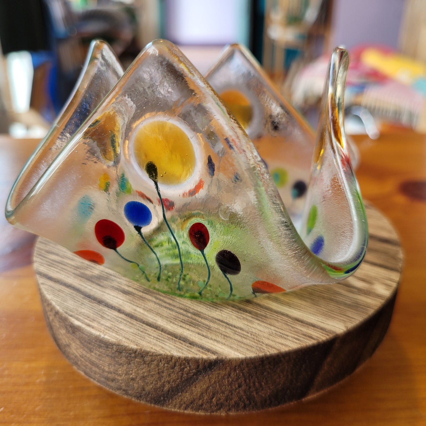 Fused Glass Candle / Trinket Holder - Michelle Brady Studio