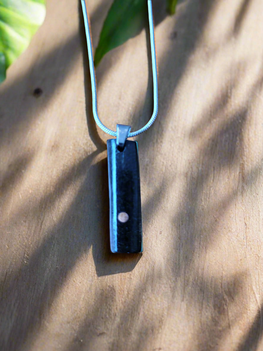 Bog Oak Pendant with Fossil - Rossa Byrne