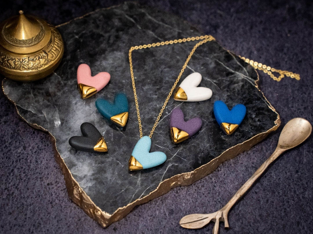 Gold-Dipped Heart Necklace - Danú