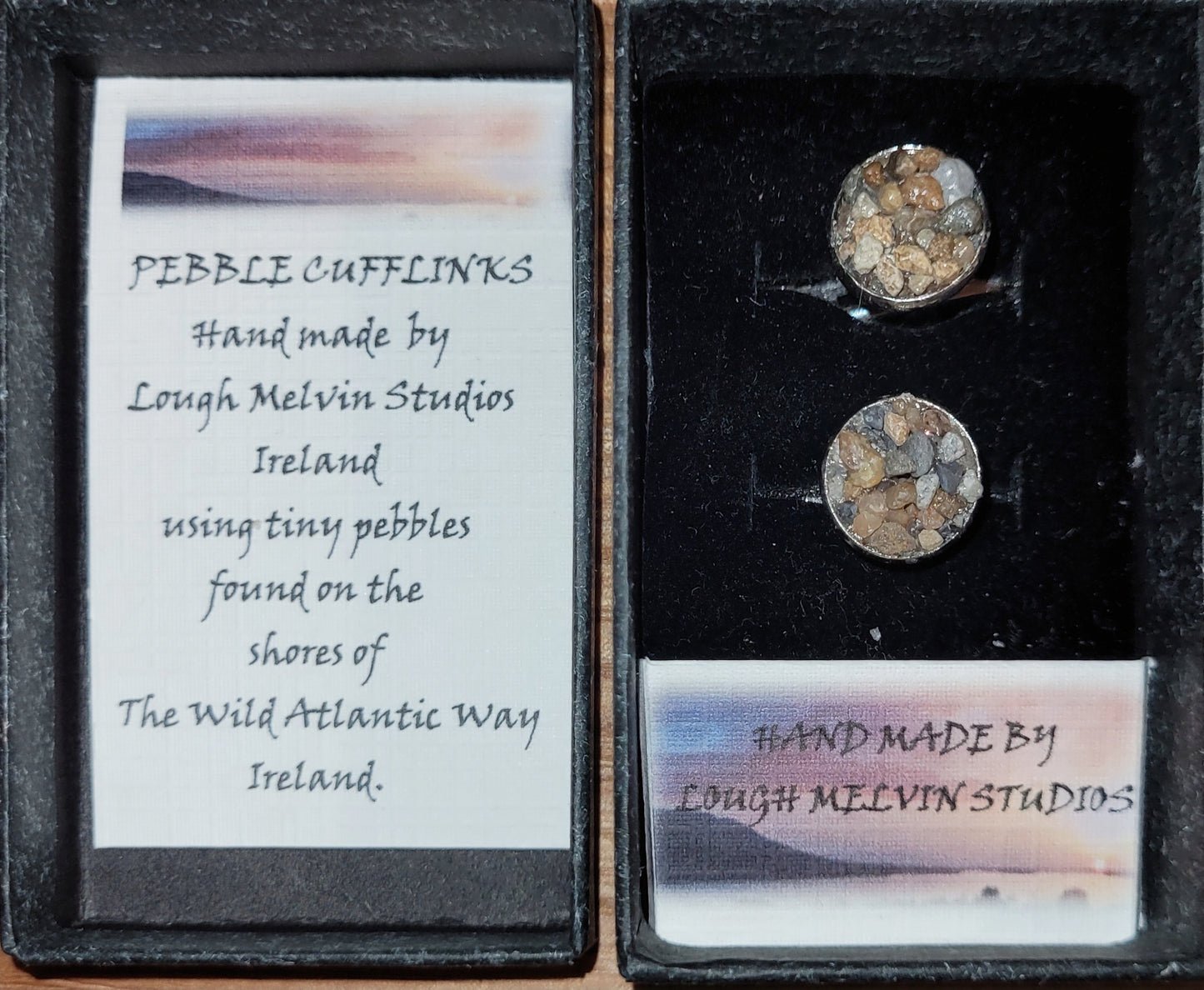 Pebble Cufflinks - Lough Melvin Studios