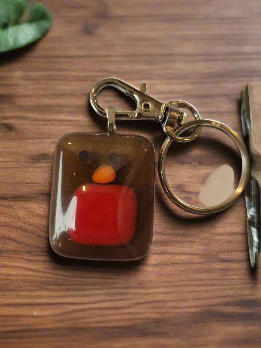 Fused Glass Keyring - Michelle Brady Studio