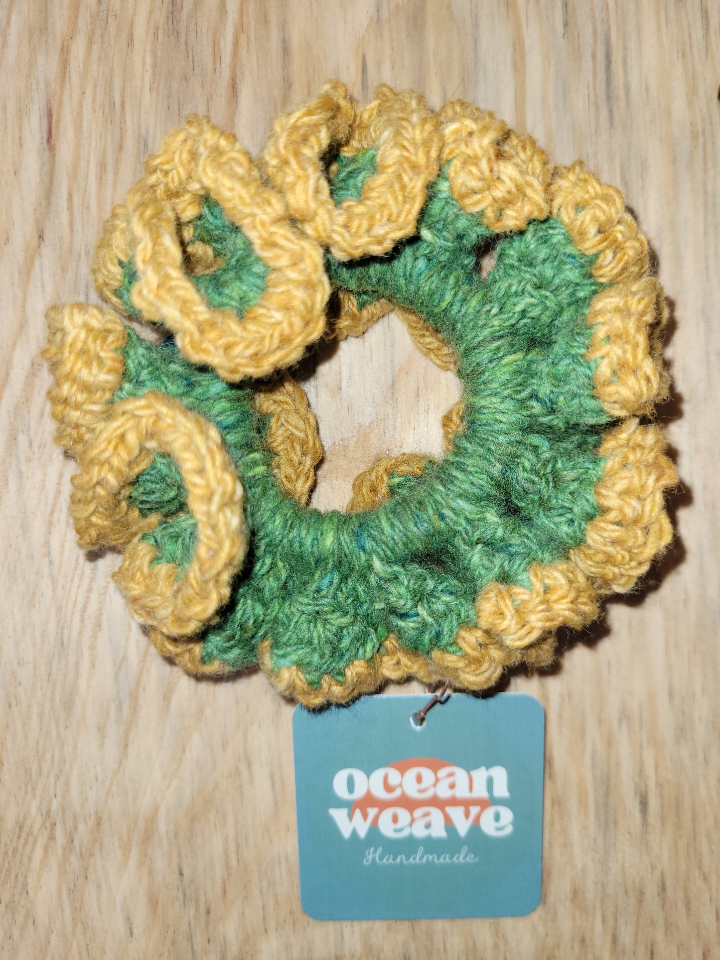Ocean Weave - Donegal Wool Scrunchie