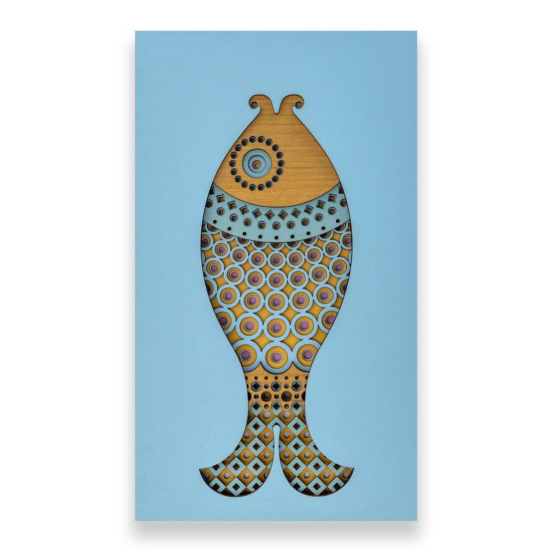 Wall Art - Samantha, geometric fish