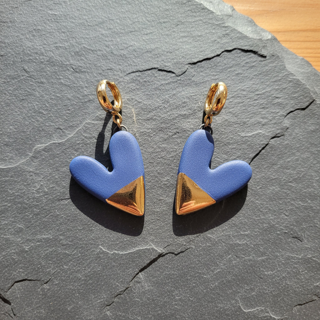 Gold Dipped Heart Earrings - Danú