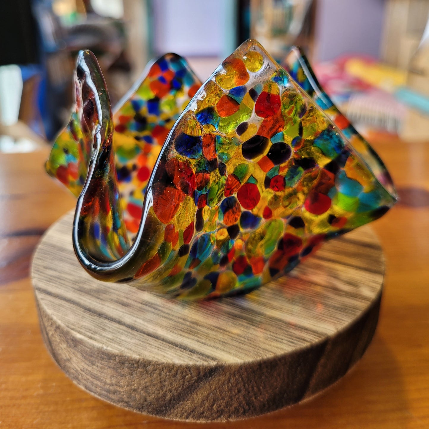 Fused Glass Candle / Trinket Holder - Michelle Brady Studio