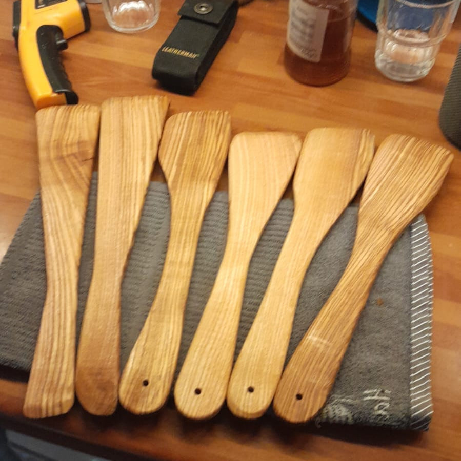 Hand-Carved Irish Ash Spatulas