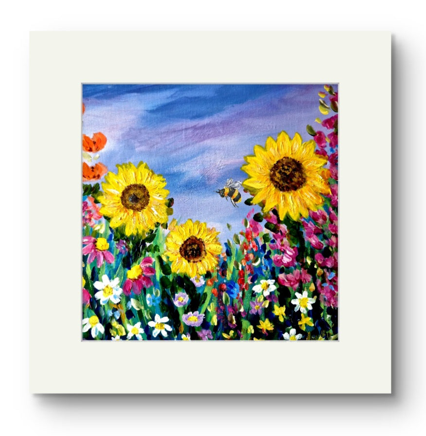 Margaret Rattigan - Collection of Art Prints Mounted 9" x 9". print size 5" x 5"