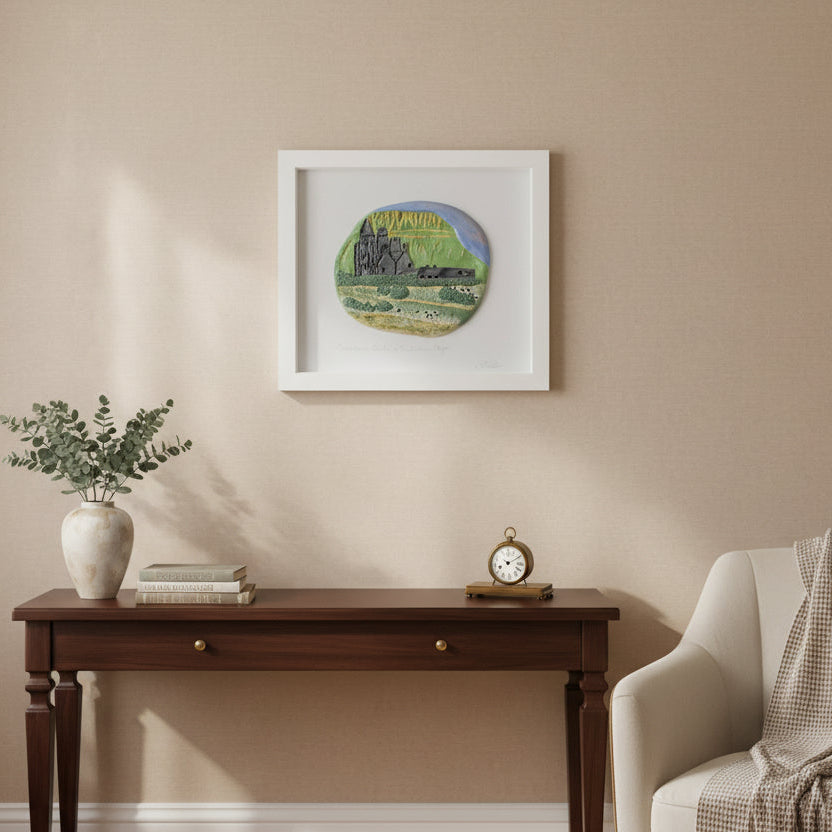 Framed Classiebawn Castle & Benbulben Ceramic Design - Bryn & Awen