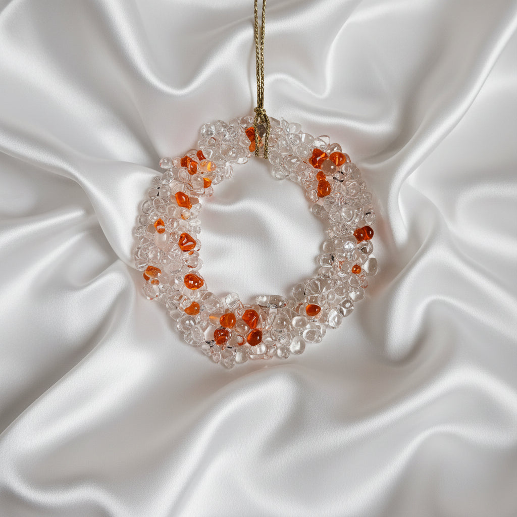 Fused Glass Christmas Star & Wreath Tree Decorations - Michelle Brady Studio