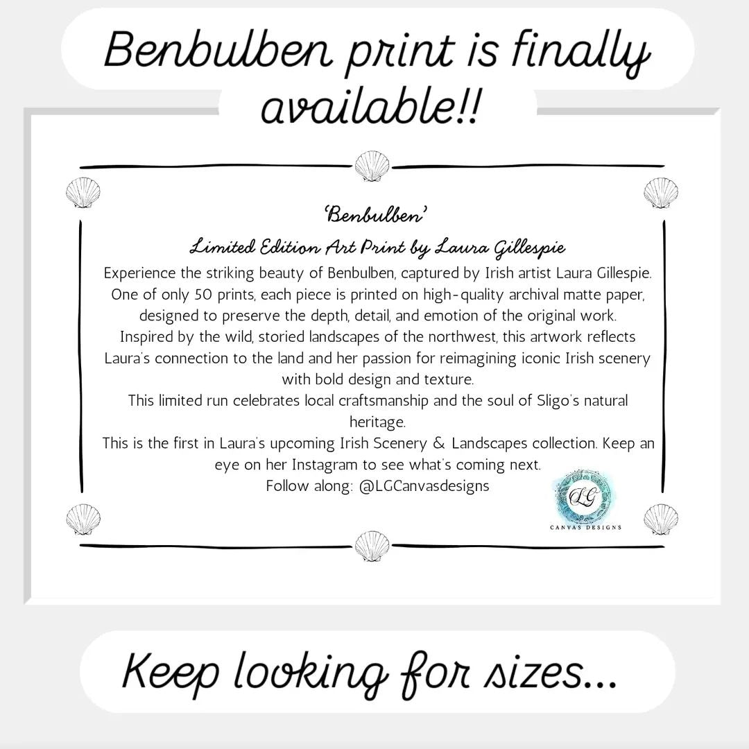 Benbulben - LG Canvas Designs Mounted Print