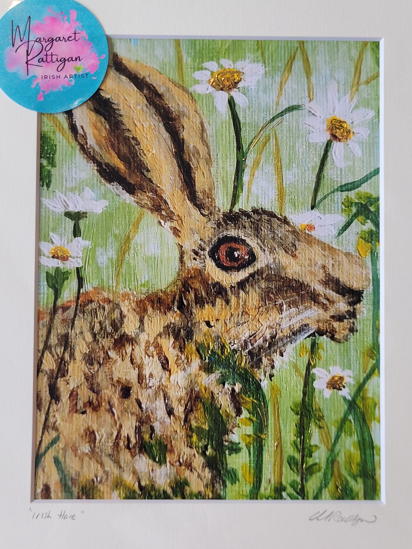 Margaret Rattigan - Collection of Art Prints Mounted 9" x 9". print size 5" x 5"