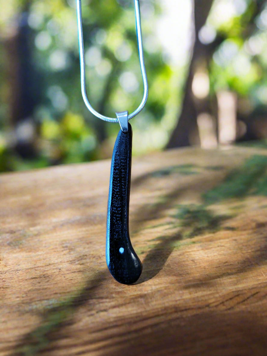 Bog Oak Pendant with Fossil - Rossa Byrne