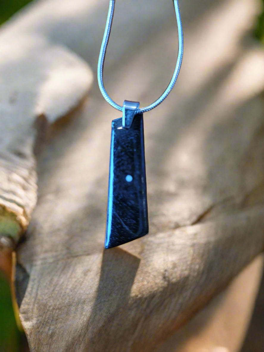 Bog Oak Pendant with Fossil - Rossa Byrne