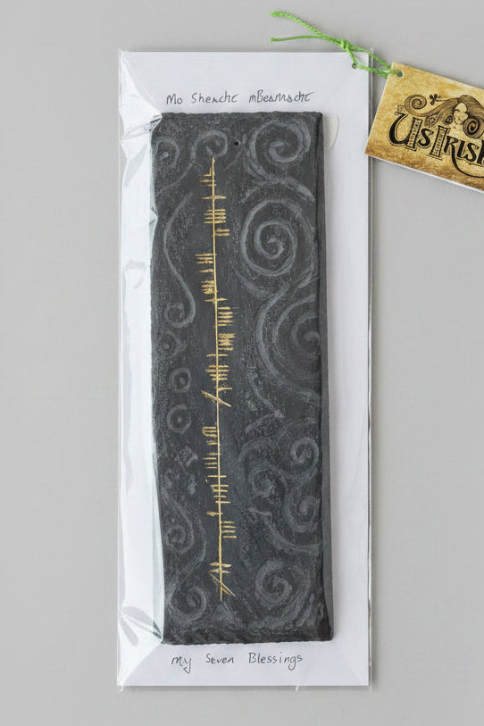 Ogham Blessings Slate