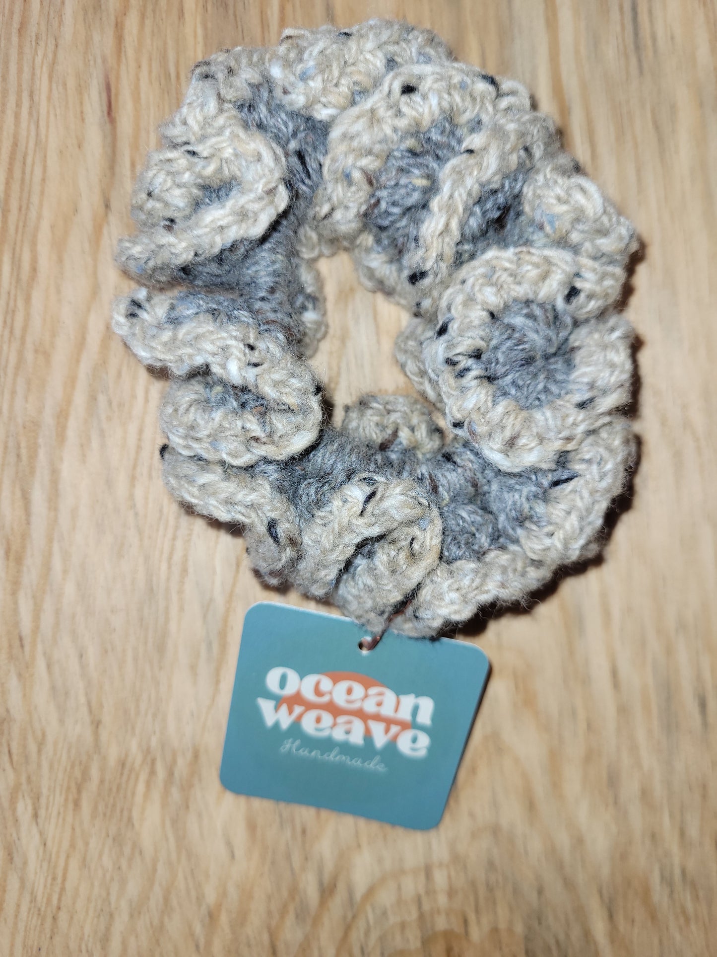 Ocean Weave - Donegal Wool Scrunchie