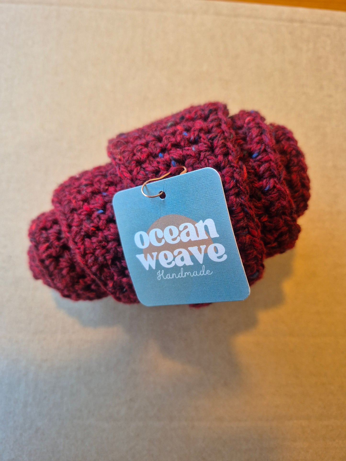 Ocean Weave - 100% Merino Wool Mini Scarf