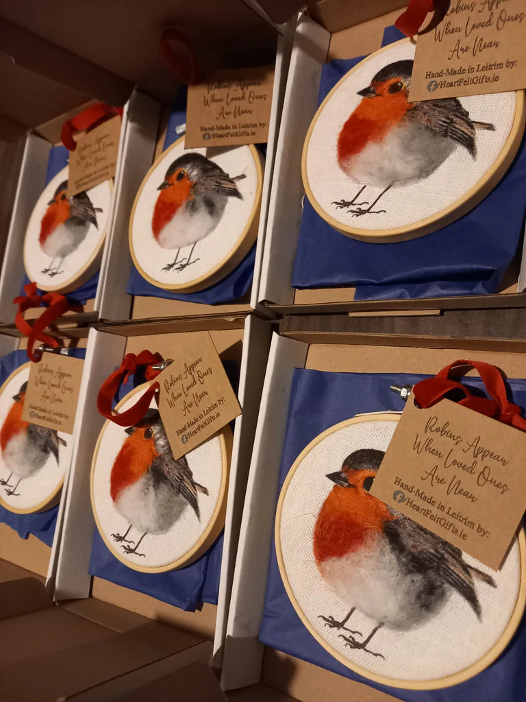 Handmade Needle Felt Robins