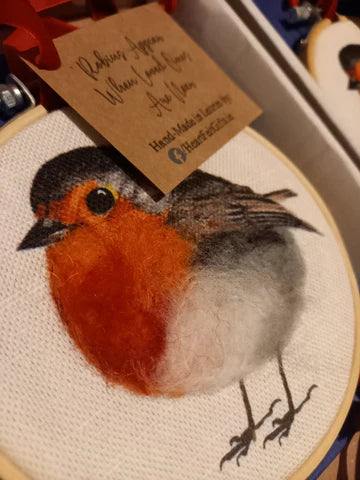 Handmade Needle Felt Robins