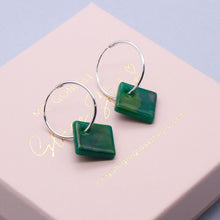 Load image into Gallery viewer, Mc Gonigle Glass Tile Hoop Earrings

