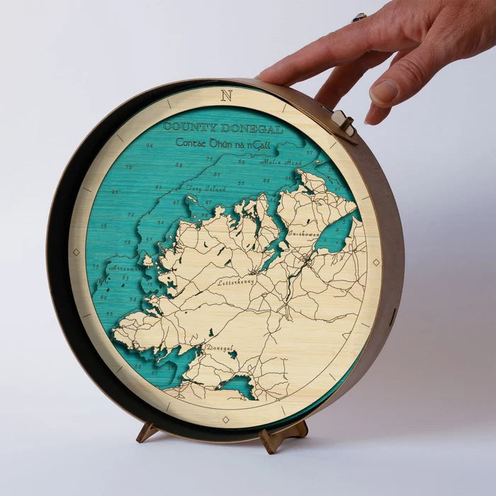 Outcrop - Round 3D Wooden Map