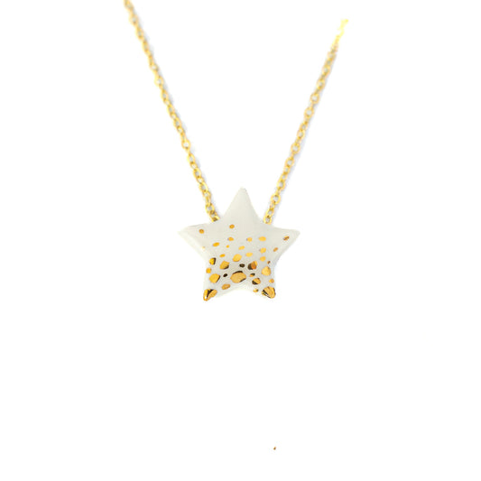 DANÚ - White Sparkly Star Necklace