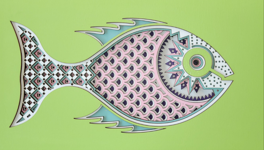Seven2 Art - Wall Art - Sid, geometric fish
