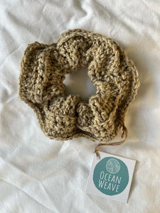 Ocean Weave - Donegal Wool  Scrunchie