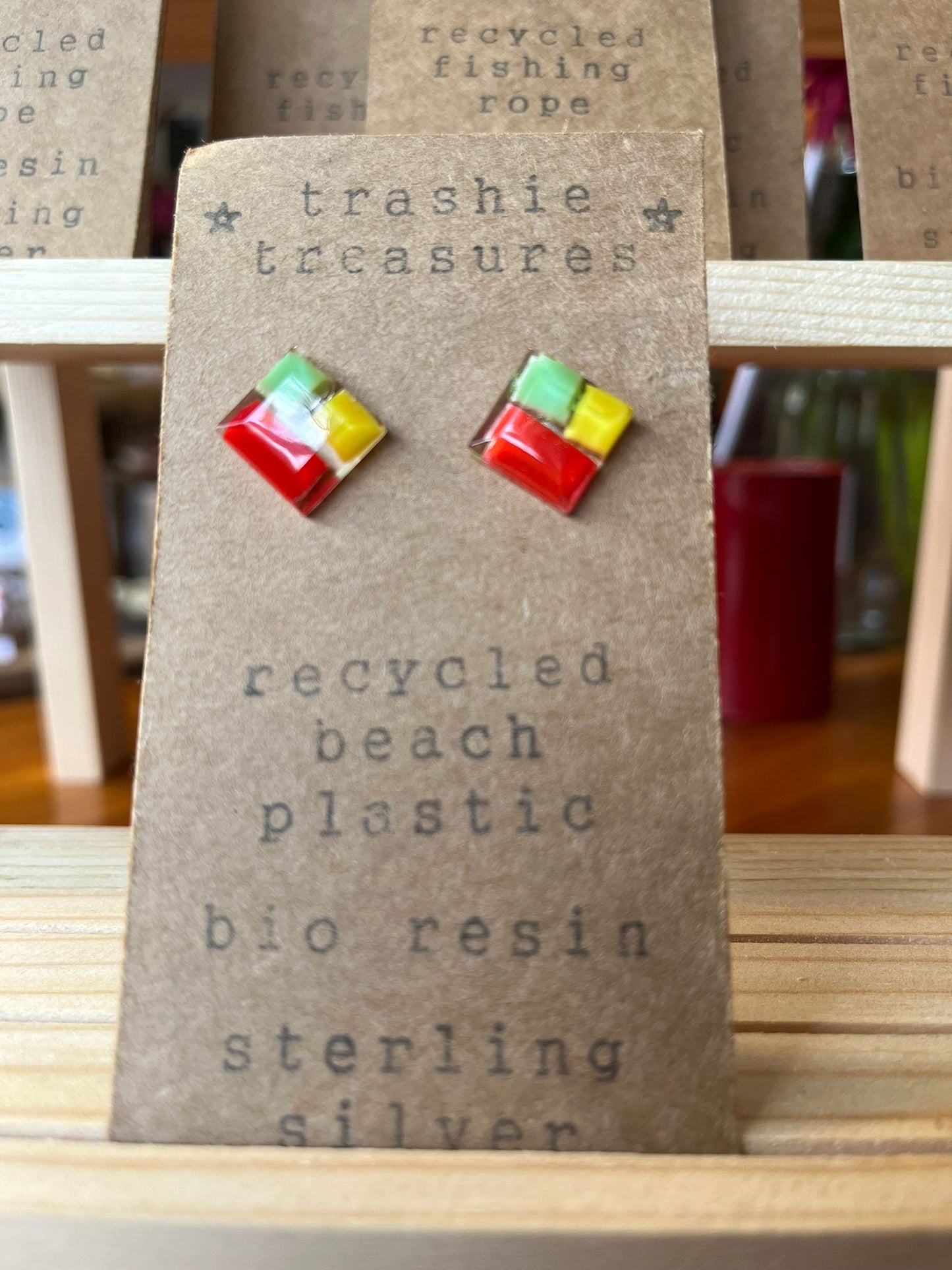 Trashie Treasures Medium Stud Earrings (Sterling Silver)