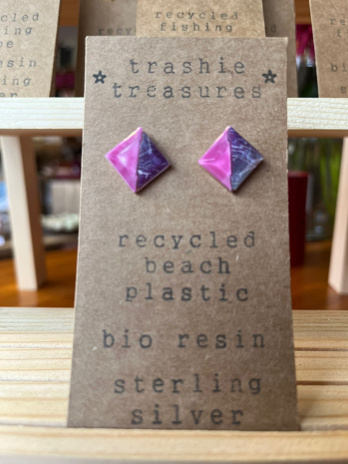 Trashie Treasures Medium Stud Earrings (Sterling Silver)