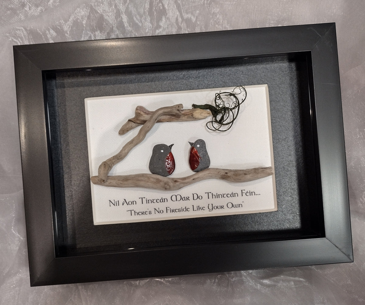 Framed Pebble & Ceramic Art - Lough Melvin Studios