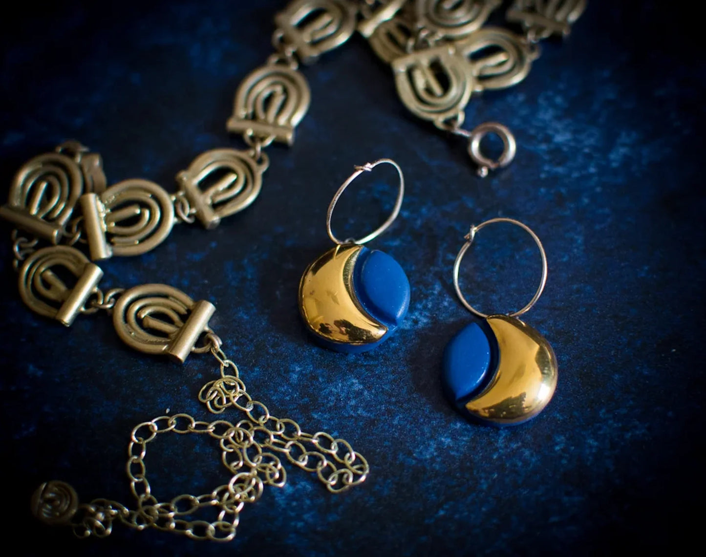 Blue Moon Phase Earrings - Danú
