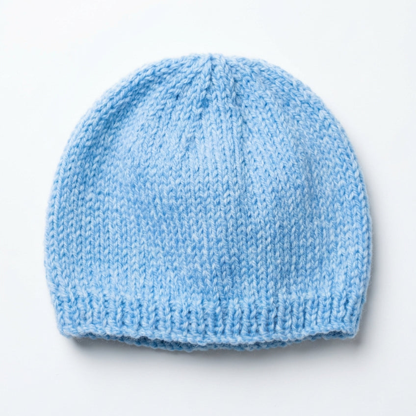 Hand knit baby hats