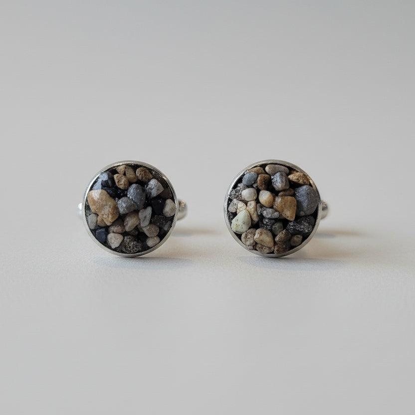 Pebble Cufflinks - Lough Melvin Studios