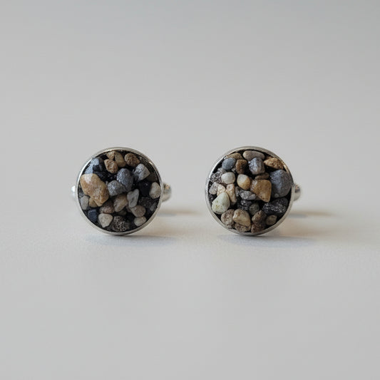 Pebble Cufflinks - Lough Melvin Studios