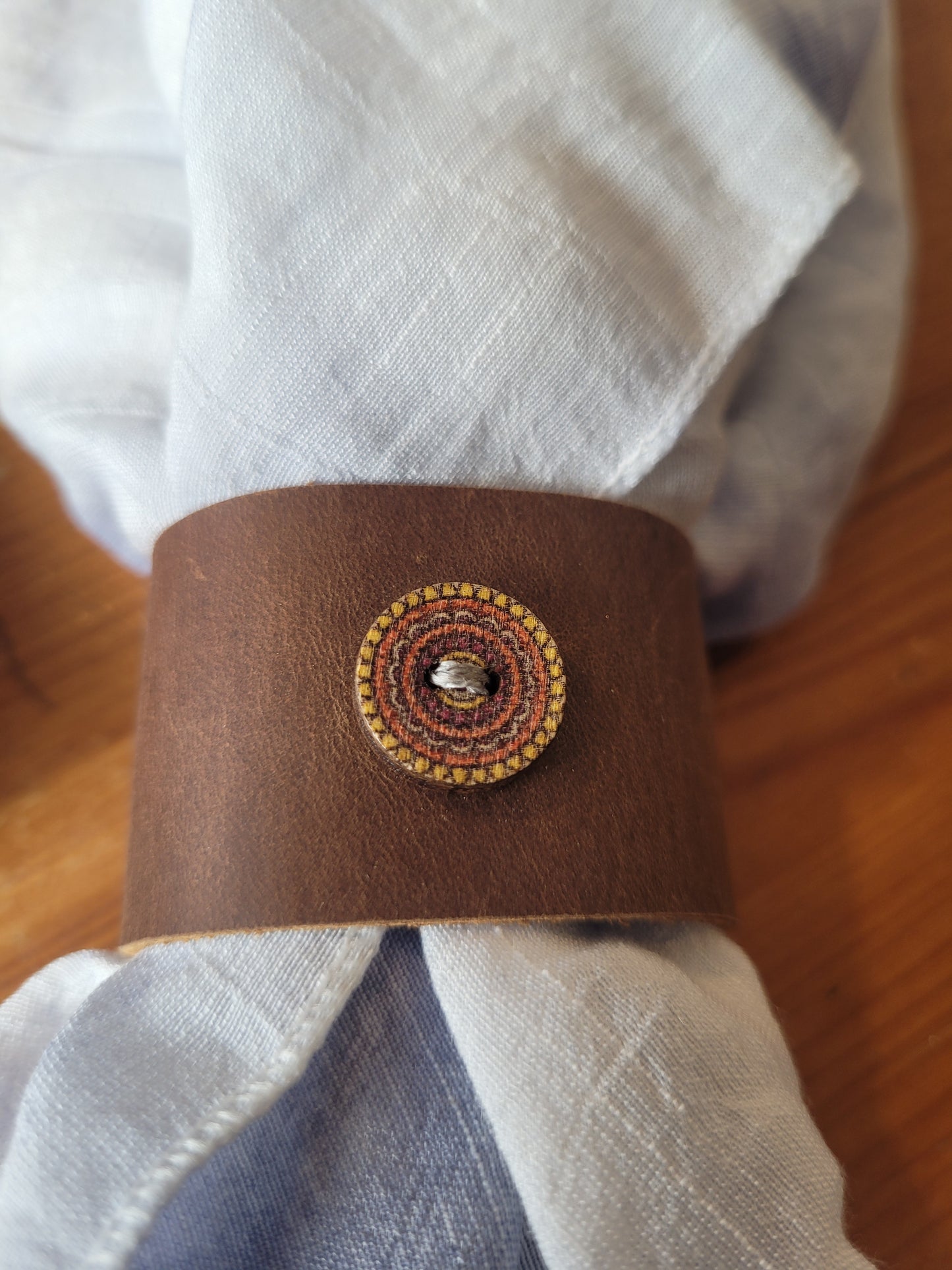 Leather Scarf Cuffs - Asgard Art and Crafts