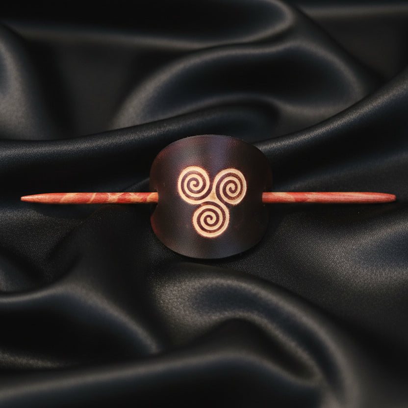 Handcrafted Leather Hair Barrettes