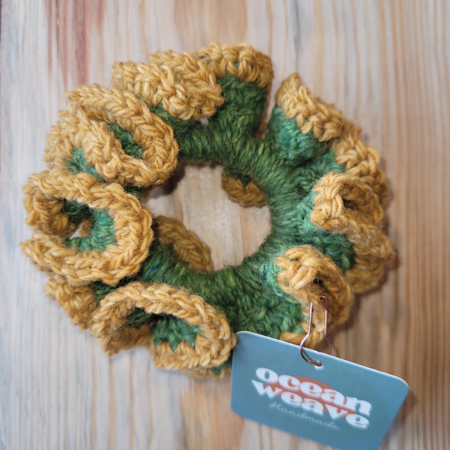 Ocean Weave - Donegal Wool  Scrunchie