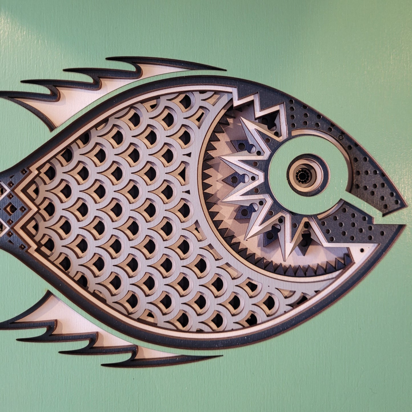 Seven2 Art - Wall Art - Sid, geometric fish
