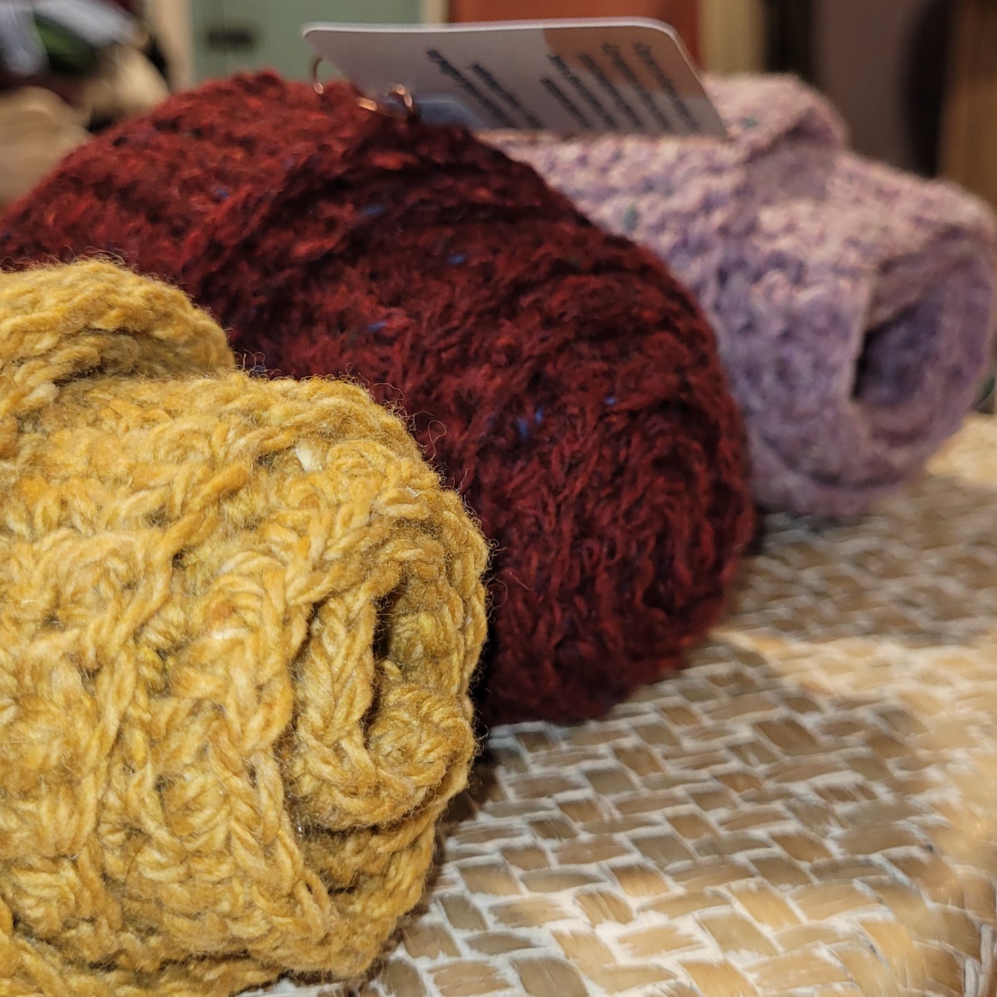 Ocean Weave - 100% Merino Wool Mini Scarf