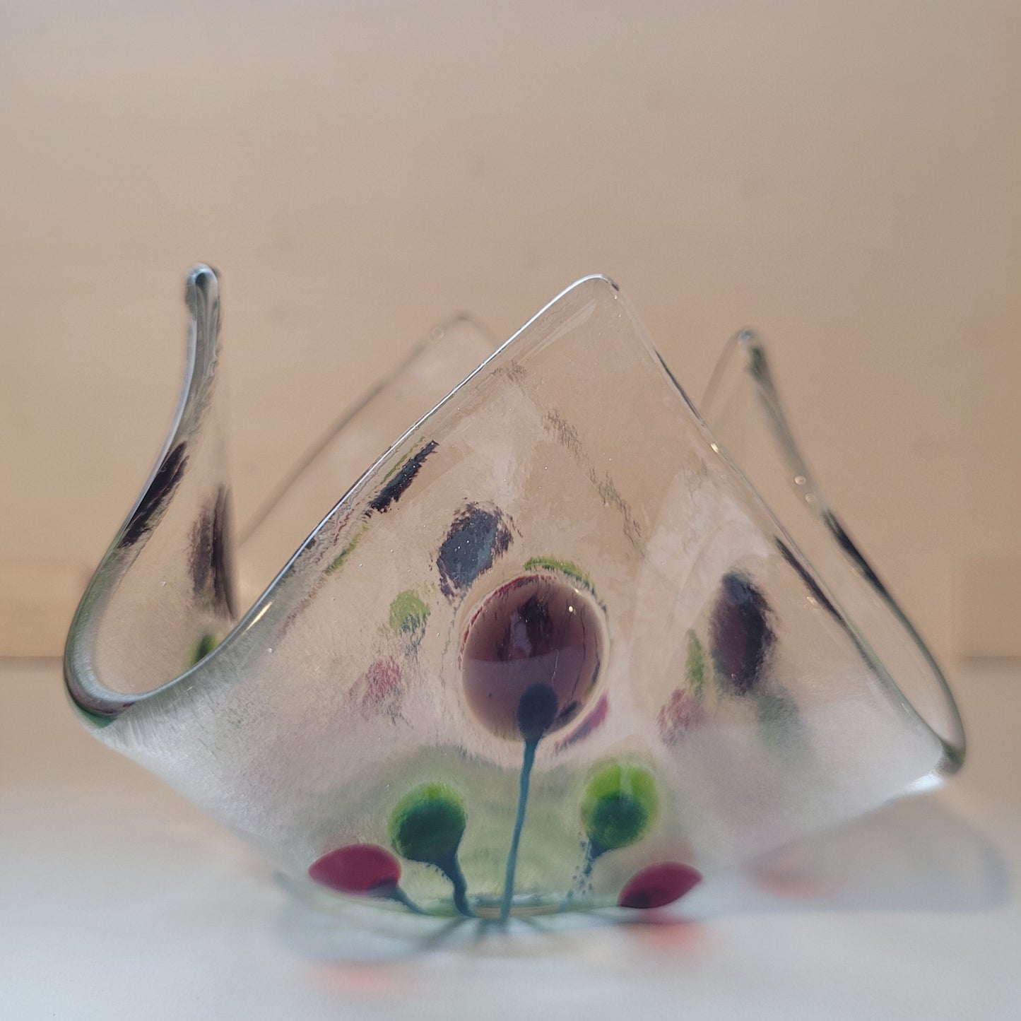 Fused Glass Candle / Trinket Holder - Michelle Brady Studio